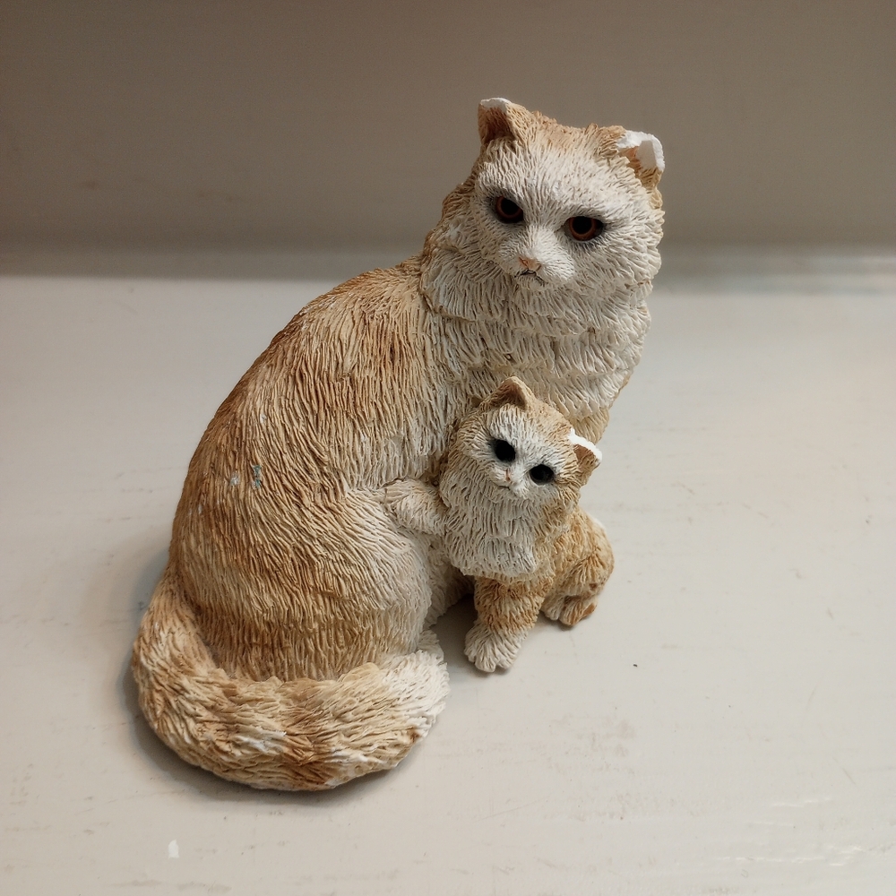 Stone Critters Angora Cat/Kitten Figurine